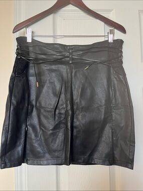 MANIERE DE VOIR | Pleather Corset Mini Skirt Sz US 12